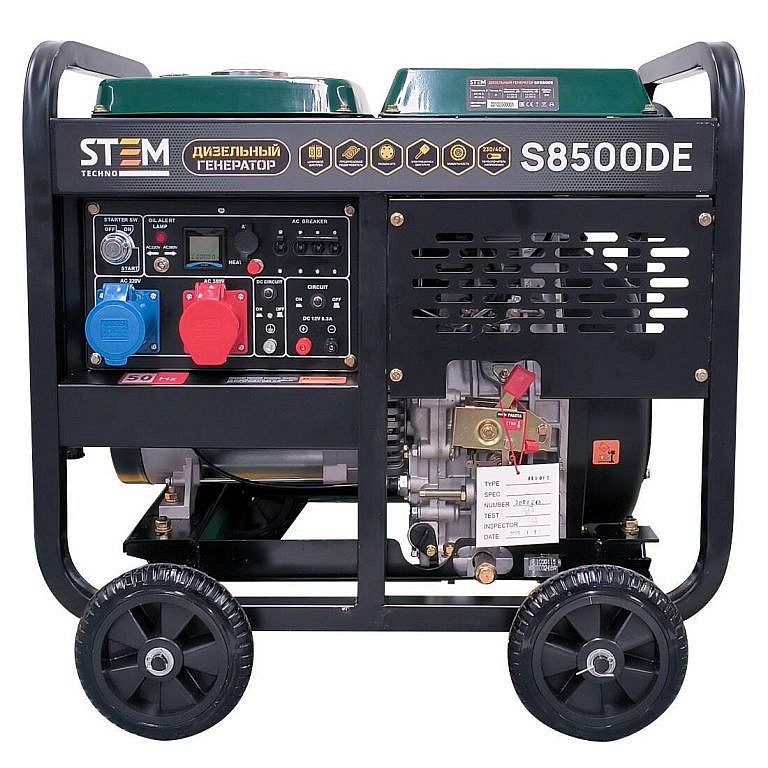 Фото 4 - ГЕНЕРАТОР ДИЗЕЛЬНЫЙ STEM TECHNO S8500DE ТРЕХФАЗНЫЙ С АВР (8,5 КВТ).